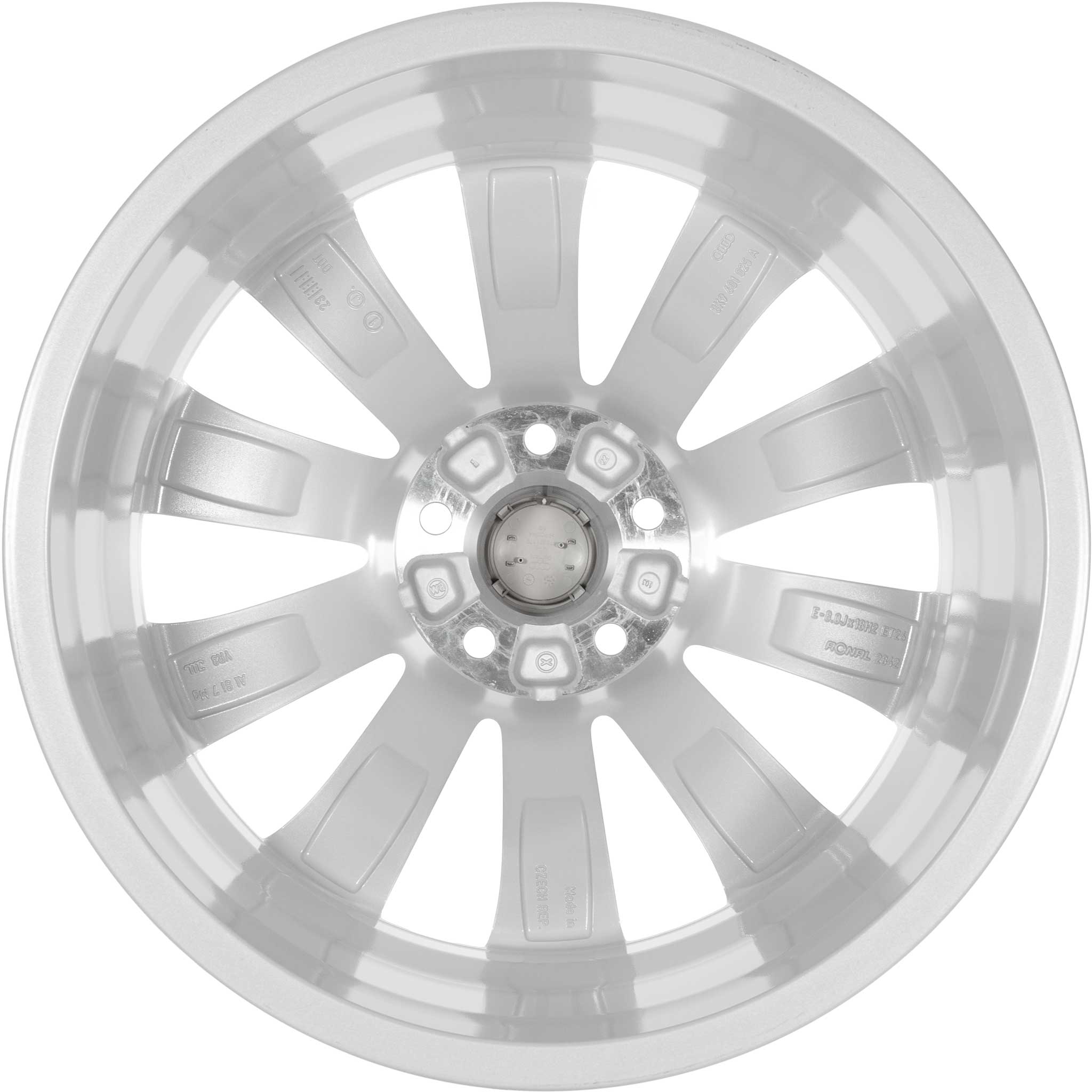 Audi 10 Spoke [A4 8K] Diamond Silver Alloy Wheel Product Image #3