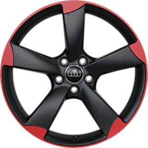19" Audi 5 Arm Rotor [A3 8P] Gloss Black with Misano Red Pearl Effect alloy wheel