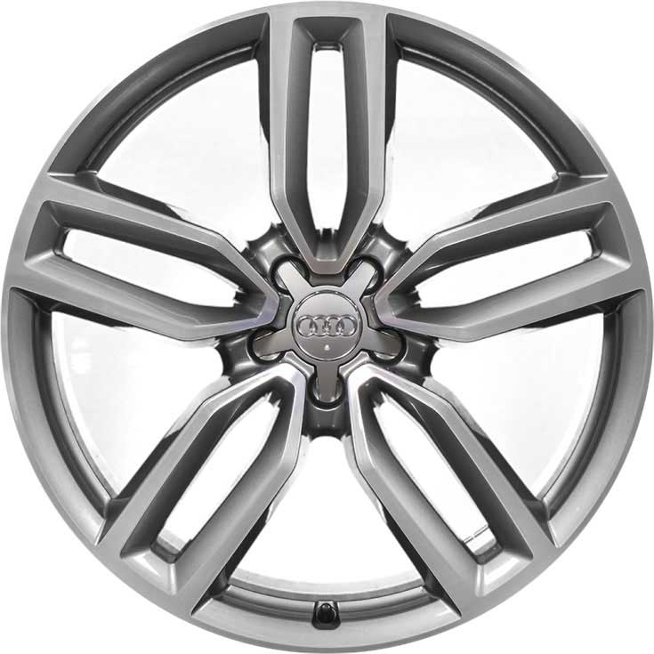 Audi 5 Double Spoke [Q5 8R] Titanium Grey with Diamond Cut Alloy Wheel Product Image #1