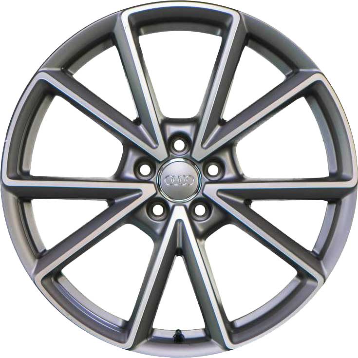 Audi 5 V Spoke [Q5 8R] Titanium Grey with Diamond Cut Alloy Wheel Product Image #1