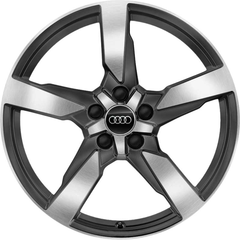 Audi 5 Arm Polygon [TT 8S] Titanium Grey with Diamond Cut Alloy Wheel Product Image #1