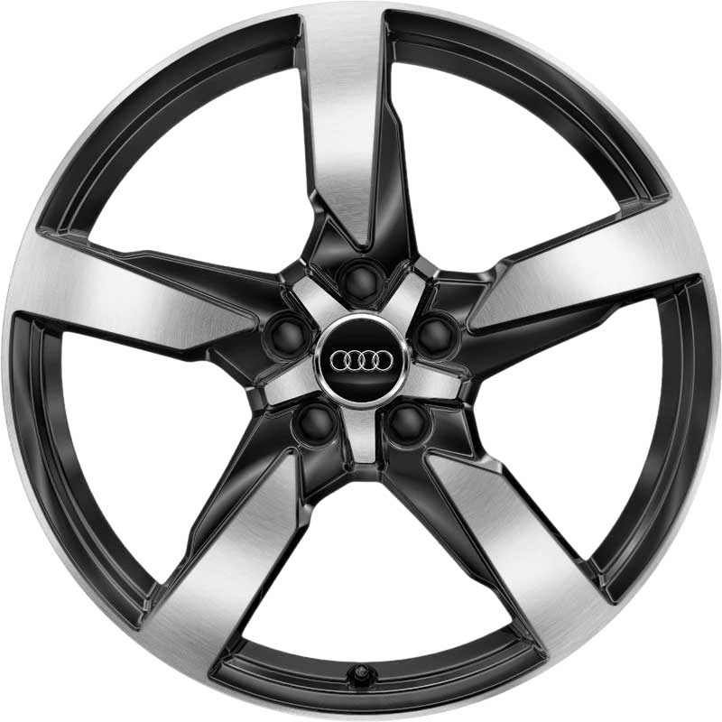 Audi 5 Arm Polygon [TT 8S] Anthracite Black with Diamond Cut Alloy Wheel Product Image #1