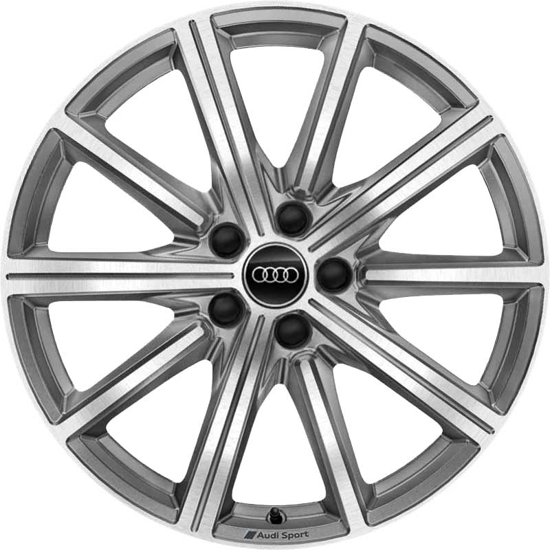 Audi Sport 10 Spoke Star [TT 8S] Dark Galvanic Silver with Diamond Cut Alloy Wheel Product Image #1