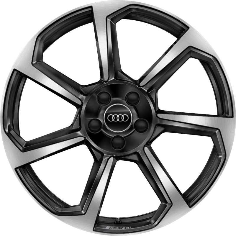 Audi Sport 7 Spoke Rotor [TT 8S] Anthracite Black with Diamond Cut Alloy Wheel Product Image #1