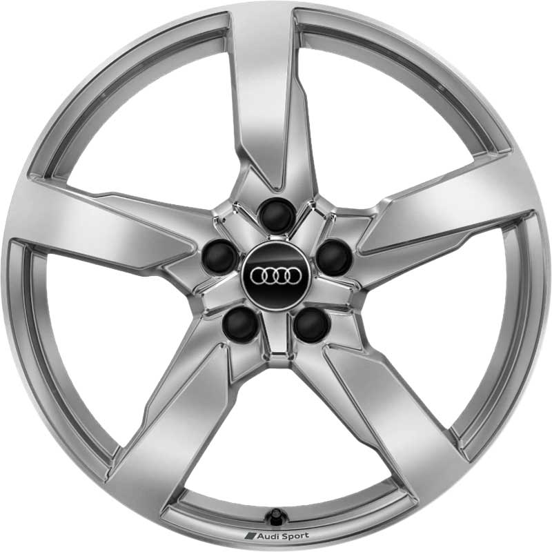 Audi Sport 5 Arm Polygon [TT 8S] Galvano Silver Alloy Wheel Product Image #1