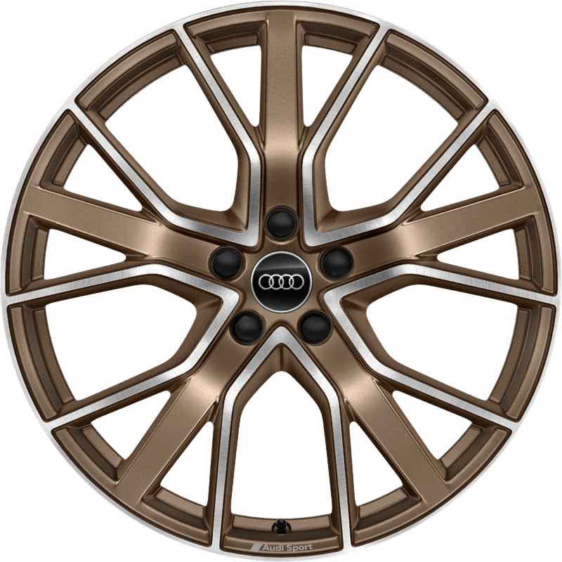 Audi Sport 5 V Spoke Star [TT 8S] Matt Bronze with Diamond Cut Alloy Wheel Product Image #1