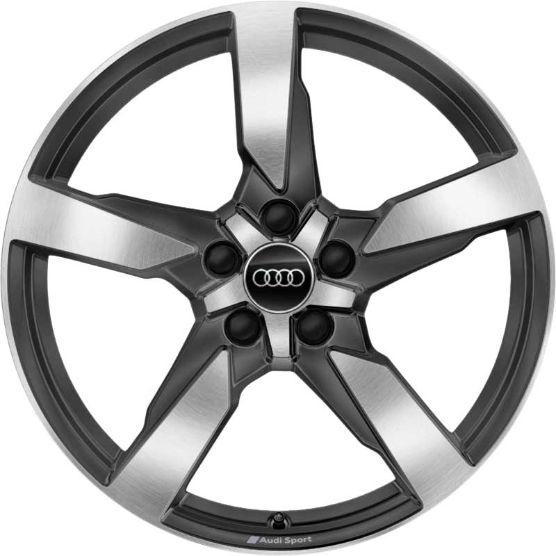 Audi Sport 5 Arm Polygon [TT 8S] Titanium Grey with Diamond Cut Alloy Wheel Product Image #1