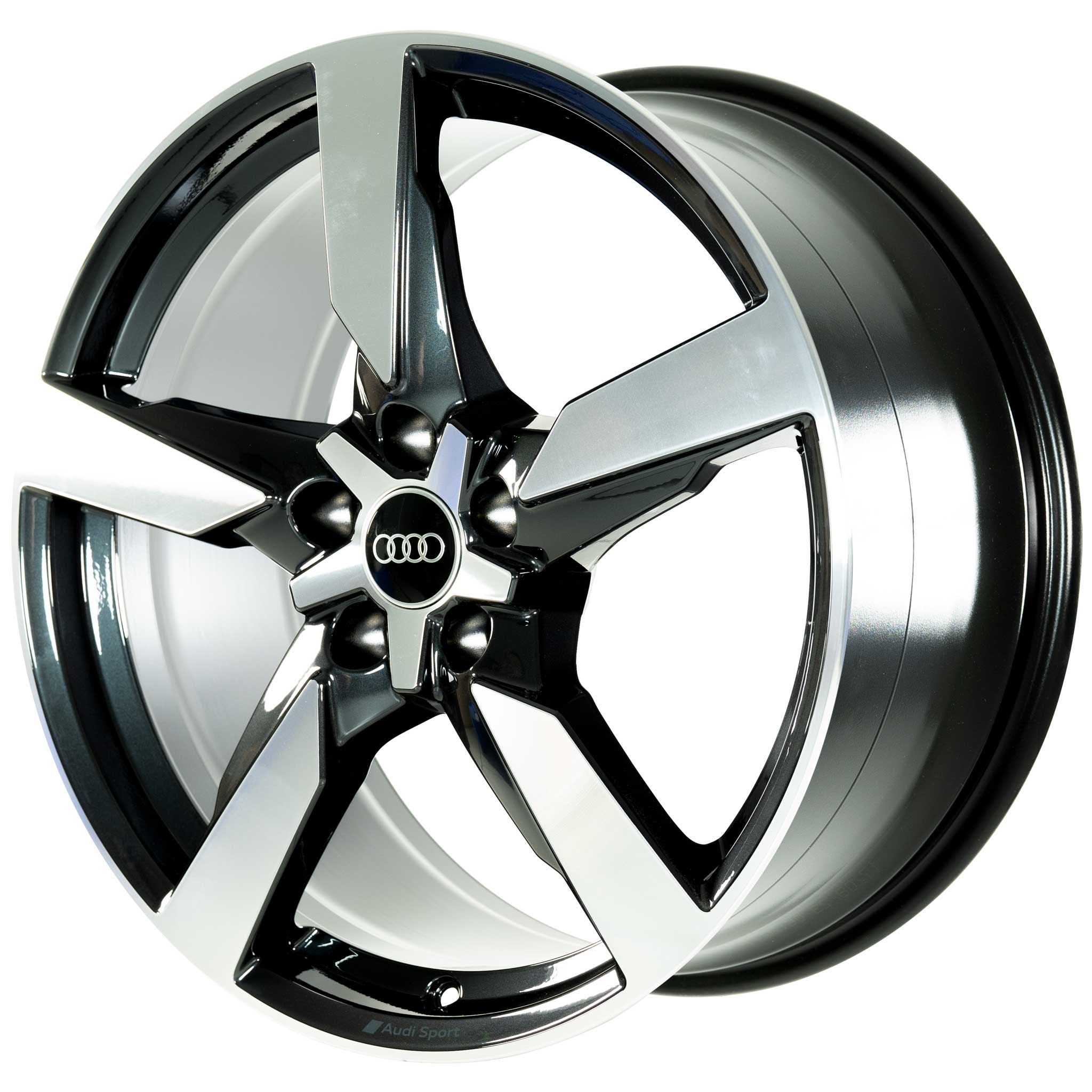 Audi Sport 5 Arm Polygon [TT 8S] Anthracite Black with Diamond Cut Alloy Wheel Product Image #2