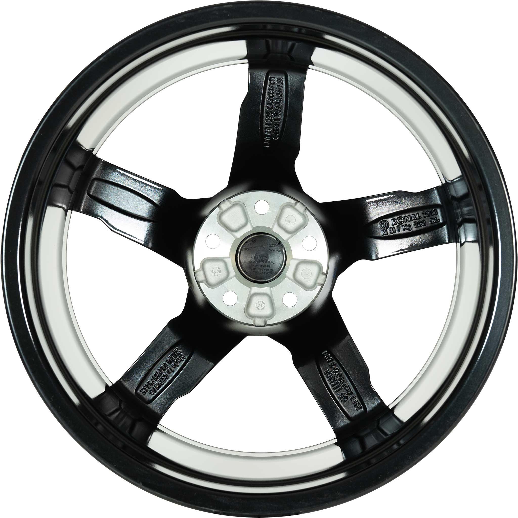 Audi Sport 5 Arm Polygon [TT 8S] Anthracite Black with Diamond Cut Alloy Wheel Product Image #3