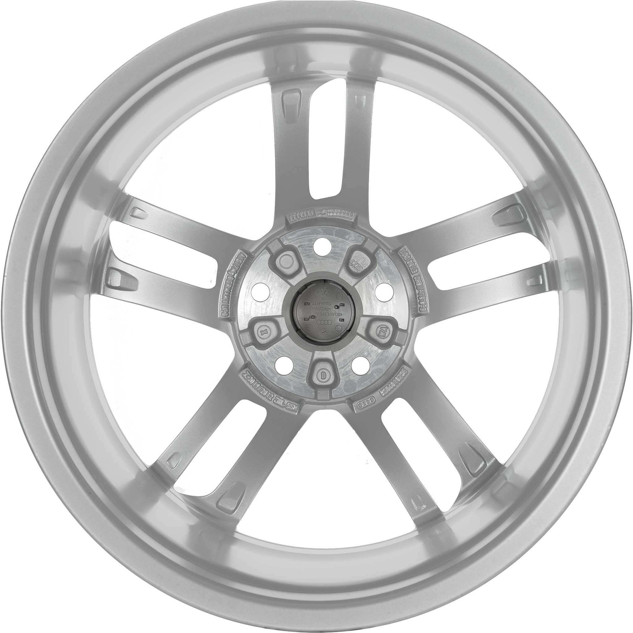 Audi 5 Double Spoke Dynamic [TT 8S] Diamond Silver with Diamond Cut Alloy Wheel Product Image #3