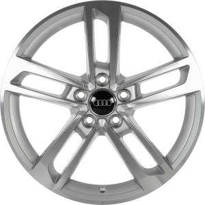18" Audi 5 Double Spoke Dynamic [TT 8S] Diamond Silver&nbsp;with Diamond Cut alloy wheel