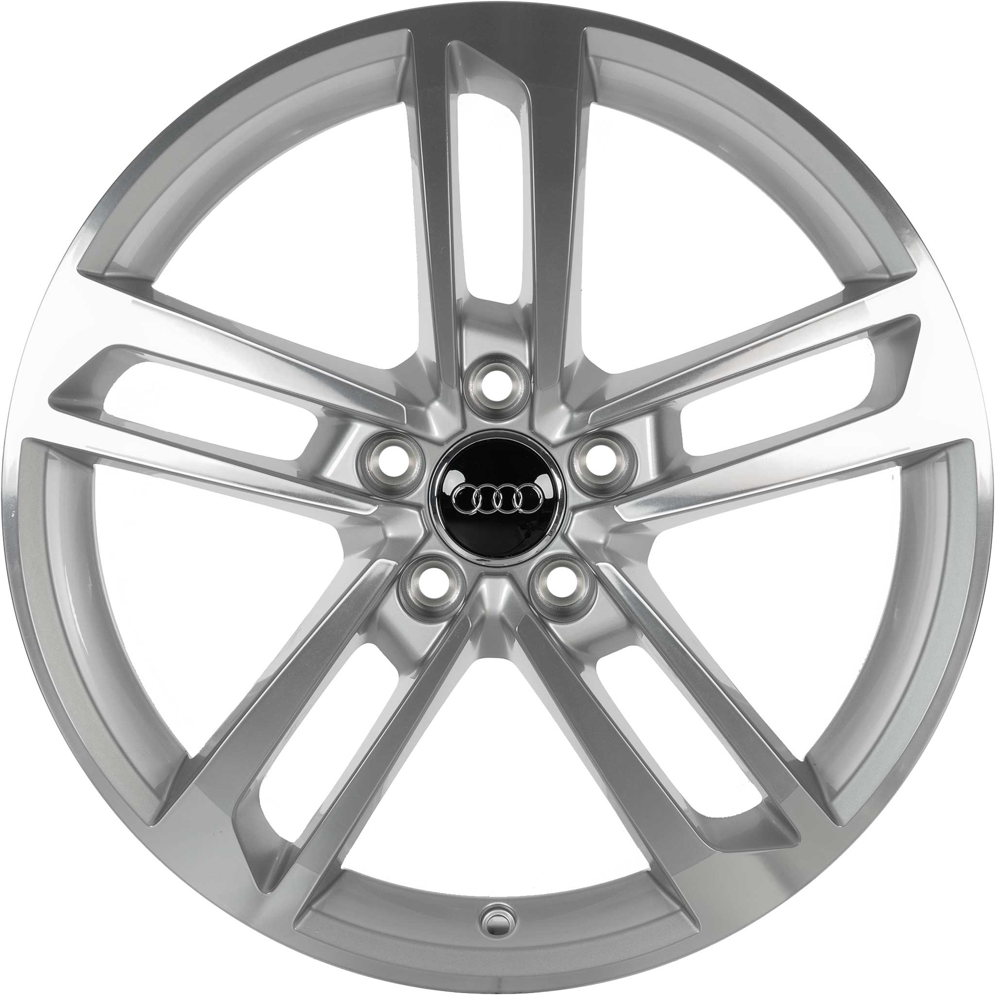 Audi 5 Double Spoke Dynamic [TT 8S] Diamond Silver with Diamond Cut Alloy Wheel Product Image #1