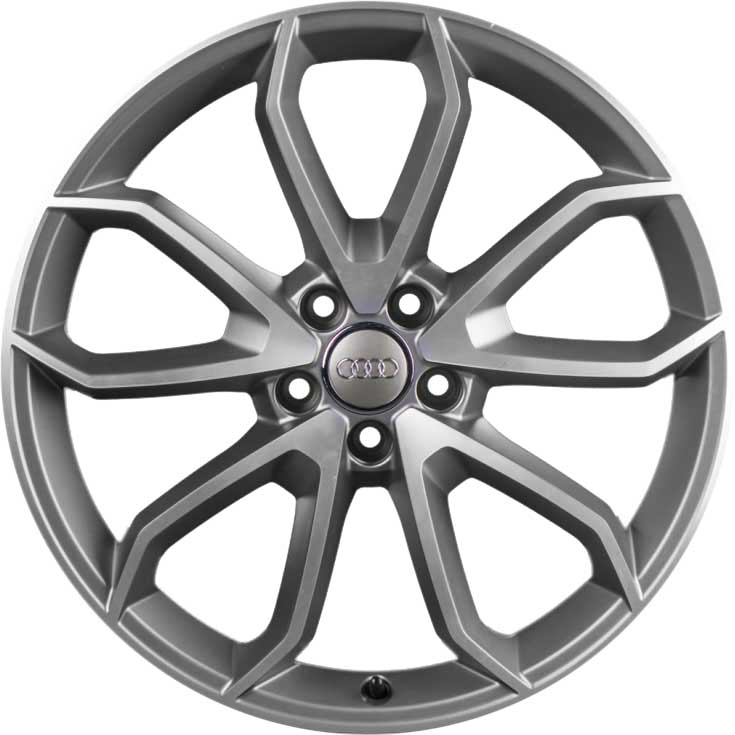Audi 5 Twin Spoke Honeycomb [Q3 8U] Titanium Grey with Diamond Cut Alloy Wheel Product Image #1