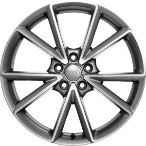 19" Audi 5 V Spoke [A3 8V] Titanium Grey with Diamond Cut alloy wheel