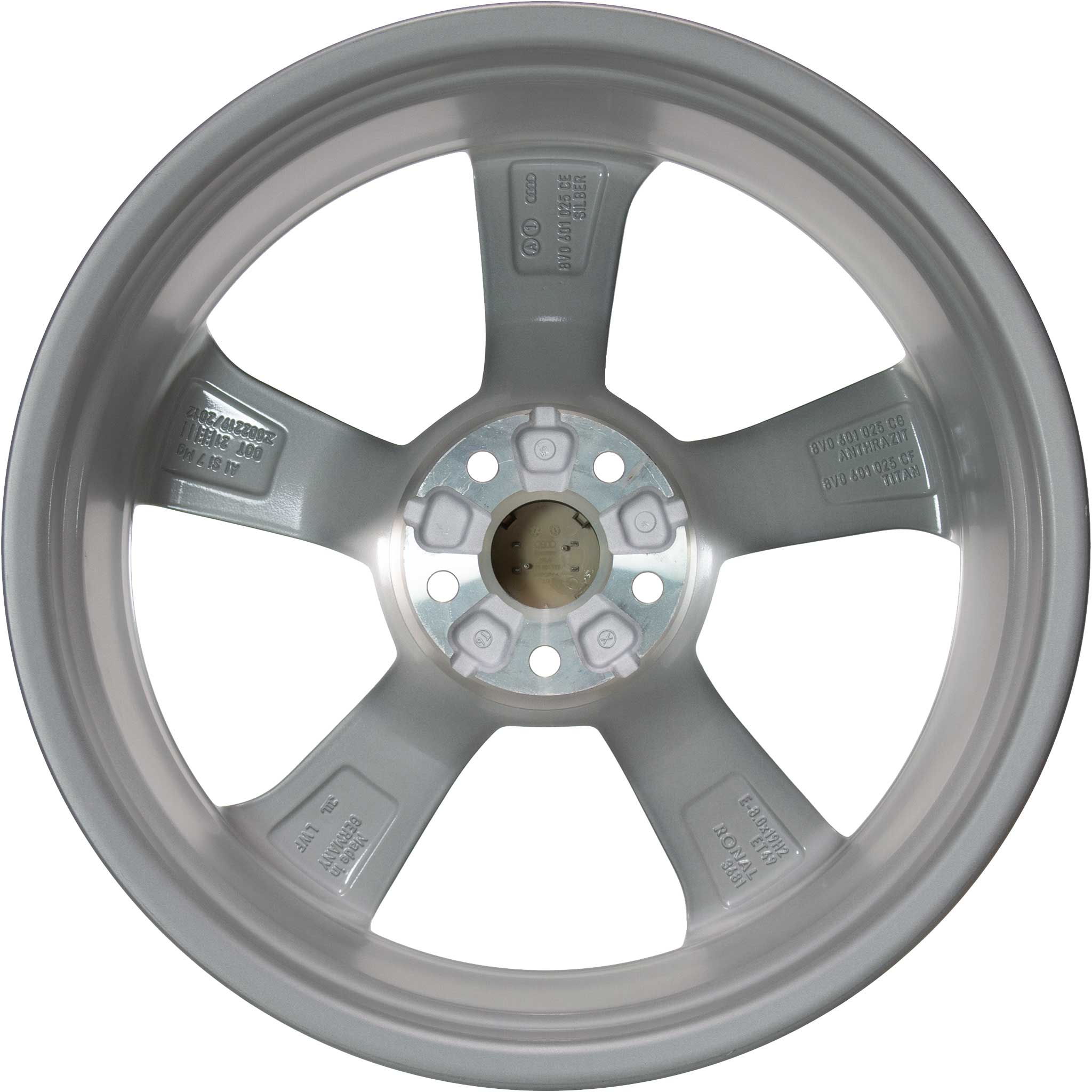 Audi 5 Arm Rotor [A3 8V] Titanium Grey with Diamond Cut Alloy Wheel Product Image #3