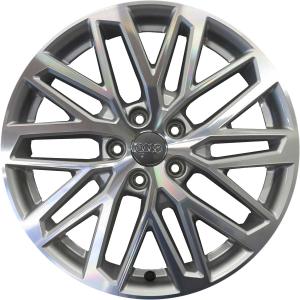 18" Audi Multi Spoke [A3 8V] Diamond Silver&nbsp;with Diamond Cut alloy wheel