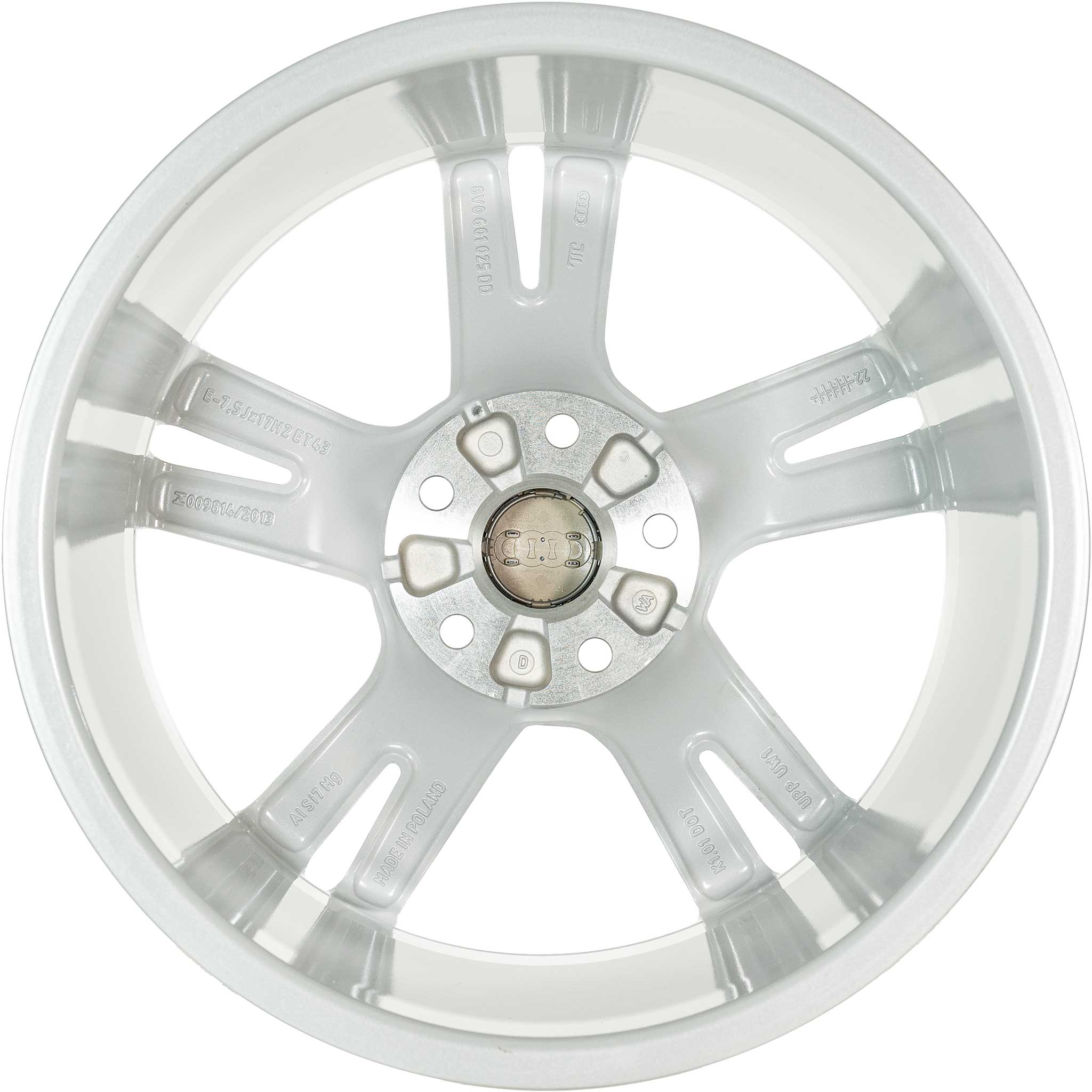 Audi 5 Arm Double Spoke [A3 8V] Diamond Silver Alloy Wheel Product Image #3