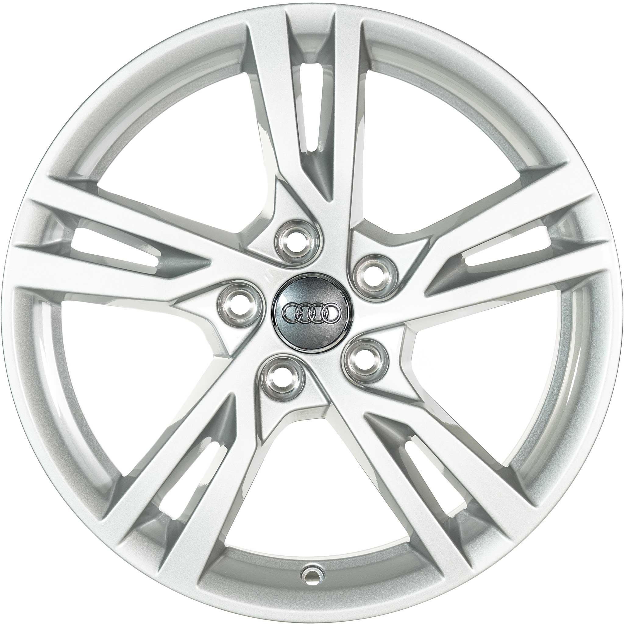 Audi 5 Arm Double Spoke [A3 8V] Diamond Silver Alloy Wheel Product Image #1