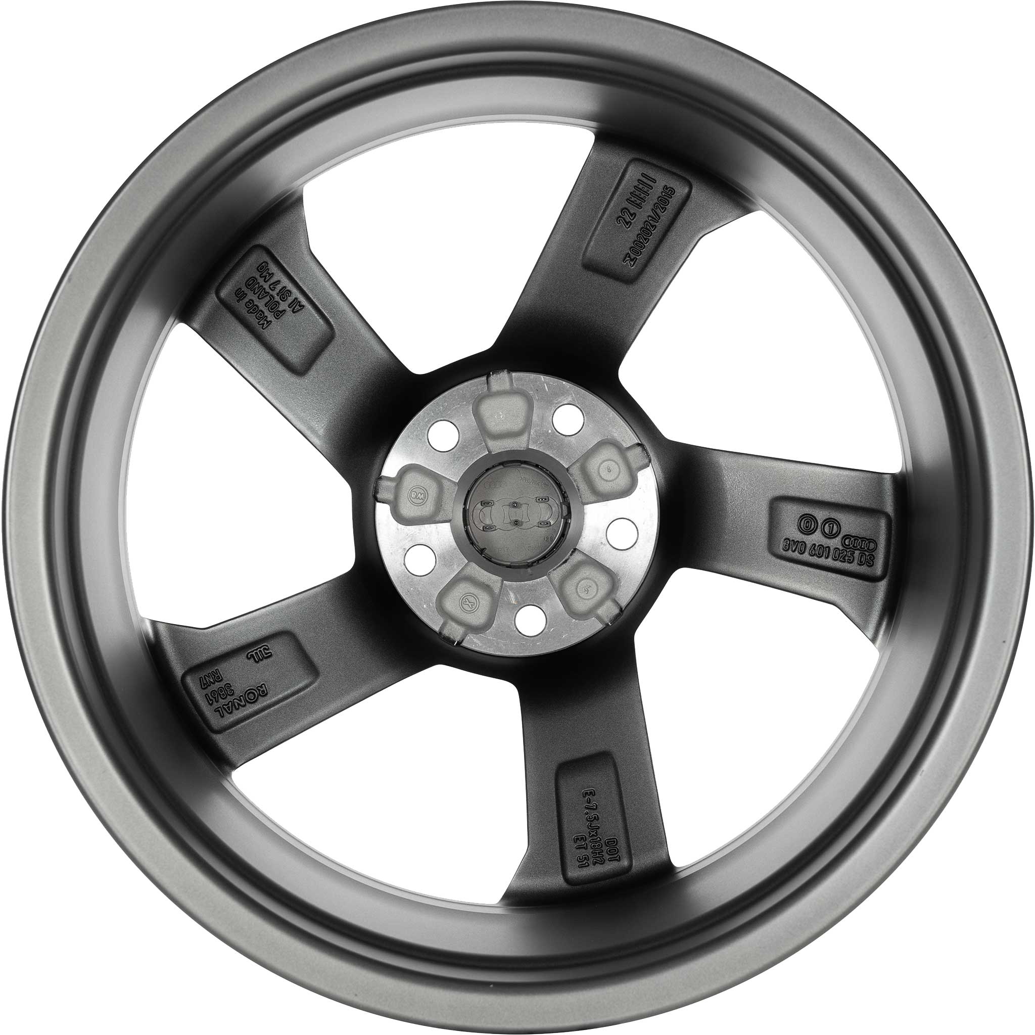 Audi 5 Arm Turbine [A3 8V] Platinum with Diamond Cut Alloy Wheel Product Image #3