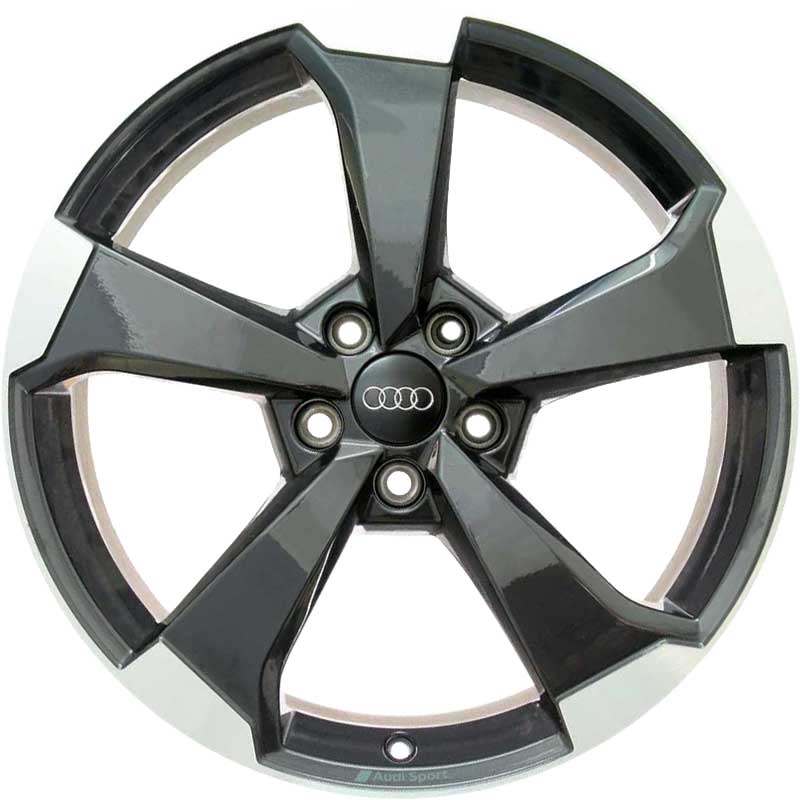 Audi Sport 5 Arm Rotor [A3 8V] Anthracite Black with Diamond Cut Alloy Wheel Product Image #1