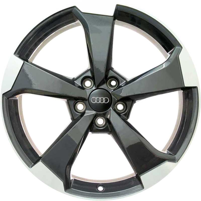 Audi 5 Arm Rotor [A3 8V] Anthracite Black with Diamond Cut Alloy Wheel Product Image #1