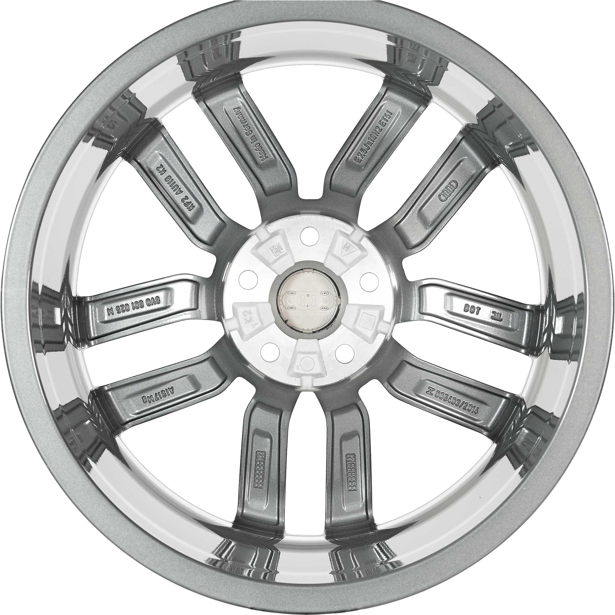 Audi 5 Parallel Spoke Star [A3 8V] Anthracite Alloy Wheel Product Image #3