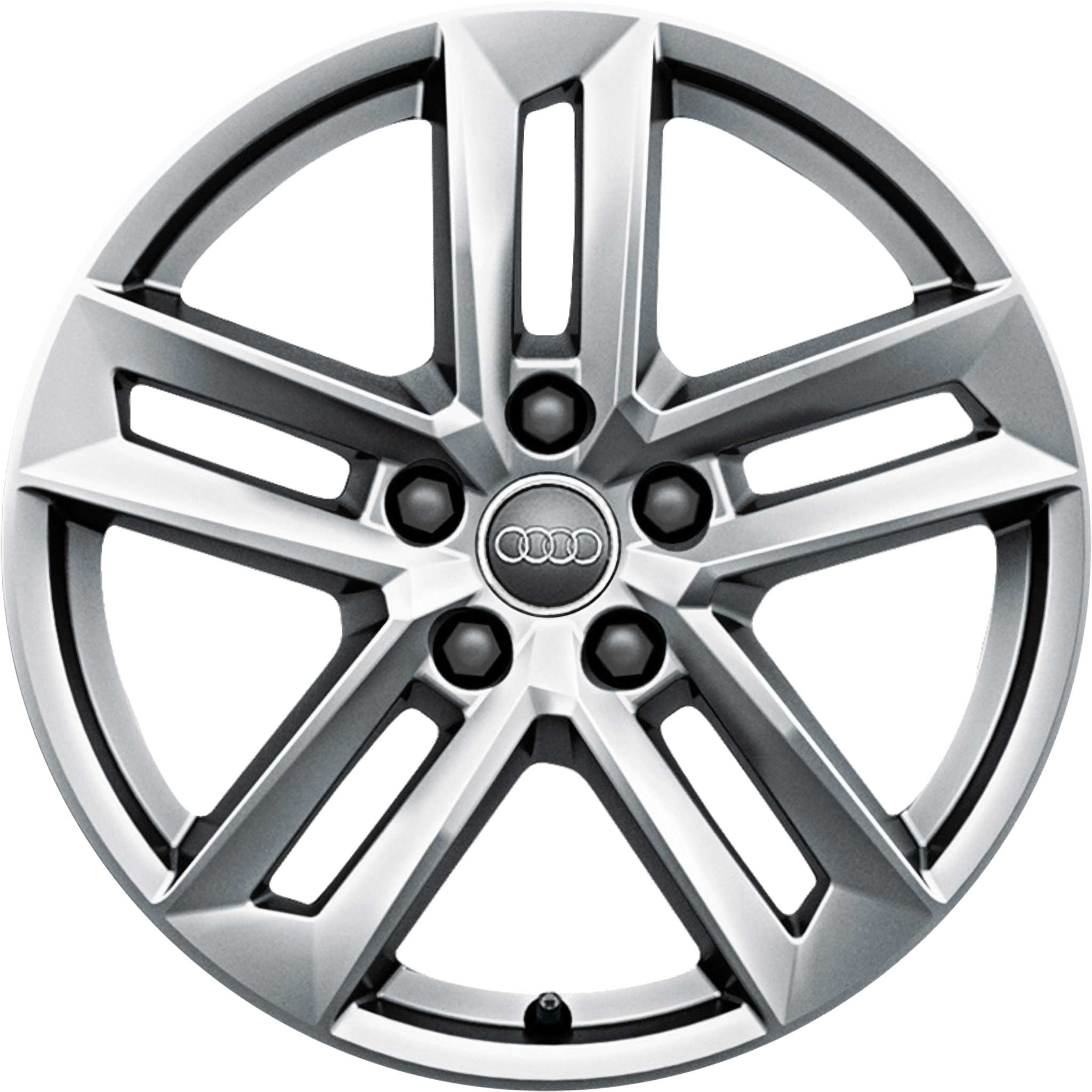 Audi 5 Parallel Spoke [A4 8W] Diamond Silver Alloy Wheel Product Image #1