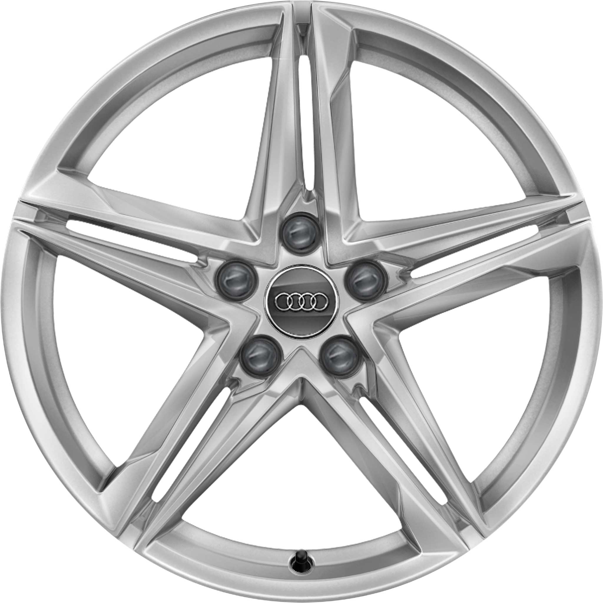 Audi 5 Double Spoke [A4 8W] Diamond Silver Alloy Wheel Product Image #1