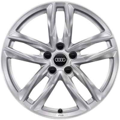 Audi 5 Double Spoke [A4 8W] Diamond Silver Alloy Wheel Product Image #1