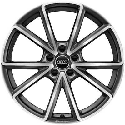 Audi 5 V Spoke Star [A4 8W] Matt Black Alloy Wheel Product Image #1