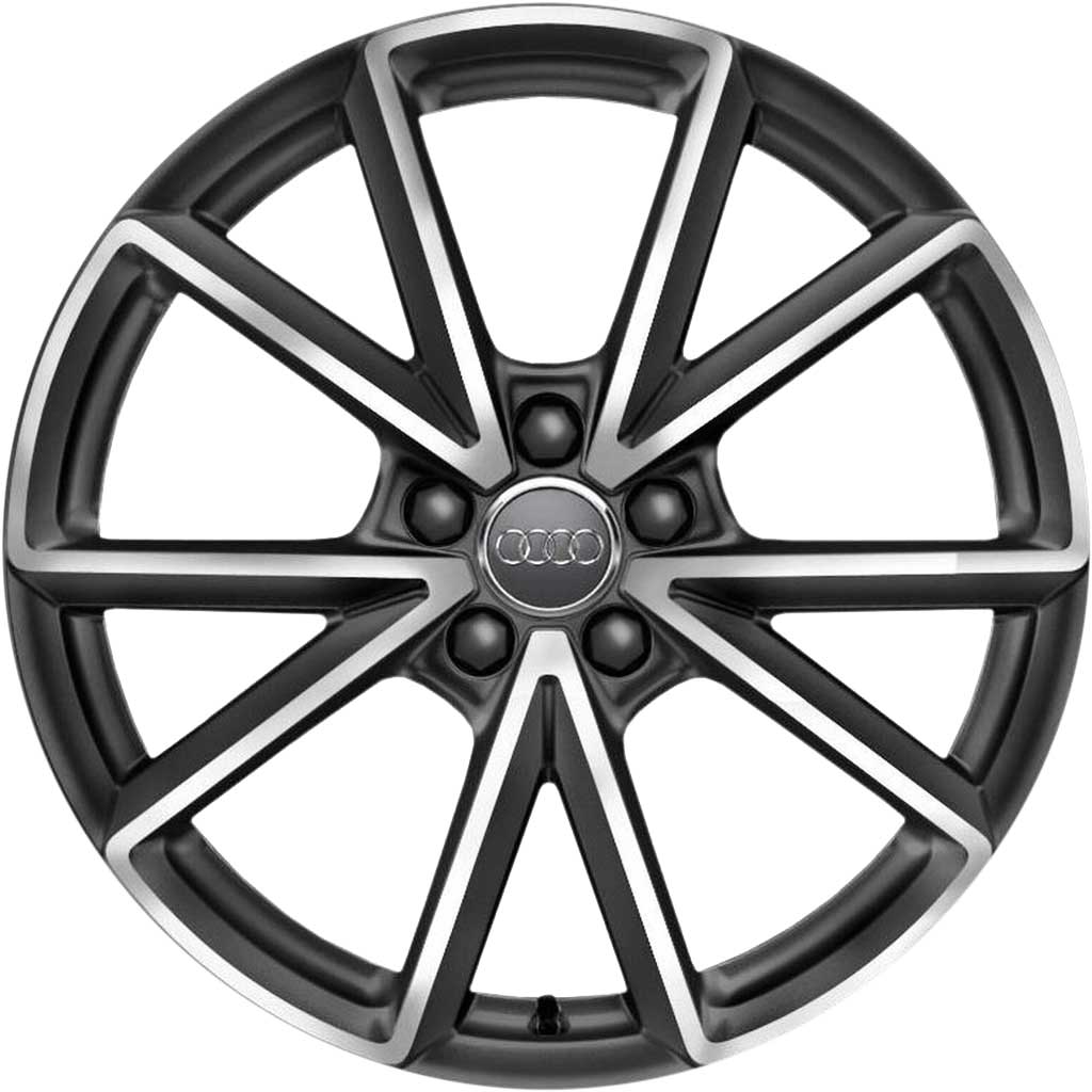 Audi 5 V Spoke [A4 8W] Matt Black Alloy Wheel Product Image #1