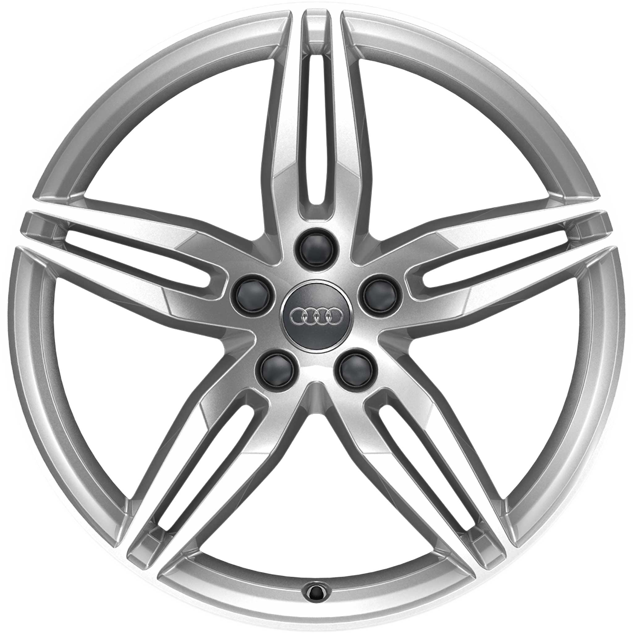 Audi 5 Parallel Spoke [A4 8W] Diamond Silver Alloy Wheel Product Image #1