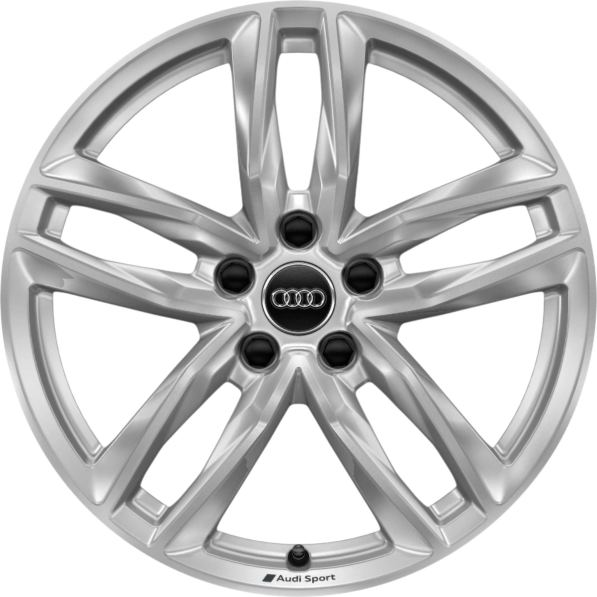 Audi 5 Double Spoke [A4 8W] Galvano Silver Alloy Wheel Product Image #1