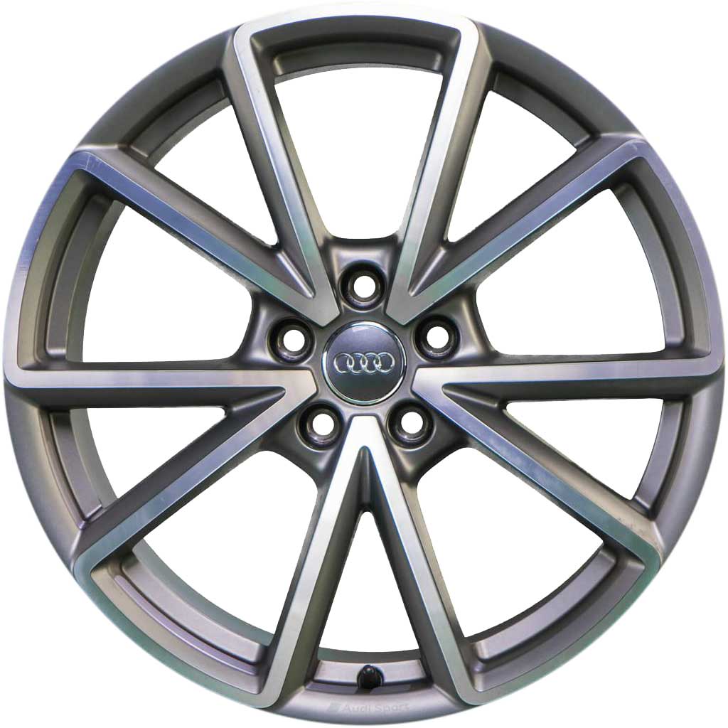 Audi 5 V Spoke [A4 8W] Titanium Grey with Diamond Cut Alloy Wheel Product Image #1