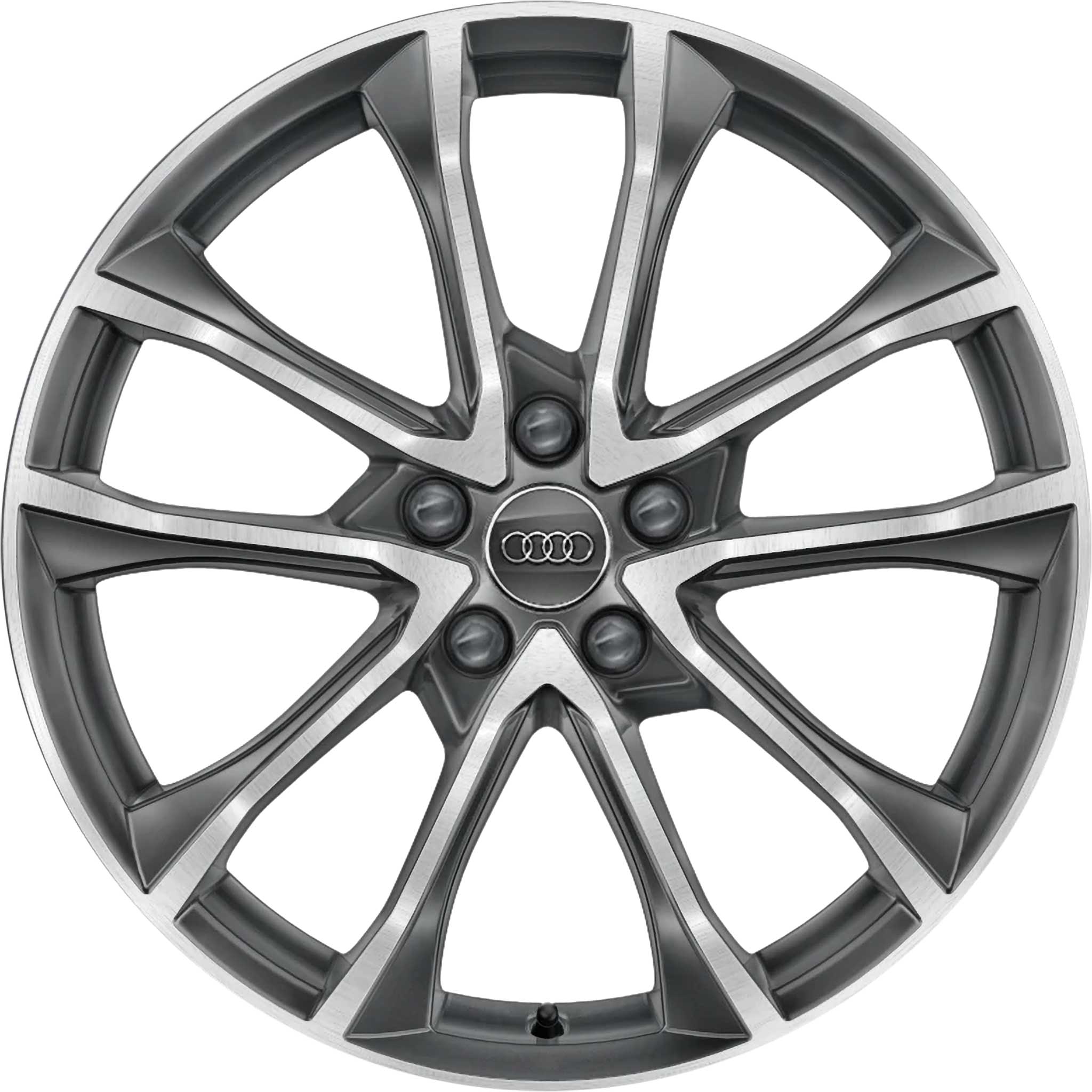 Audi 5 V Spoke [A4 8W] Graphite Grey with Diamond Cut Alloy Wheel Product Image #1