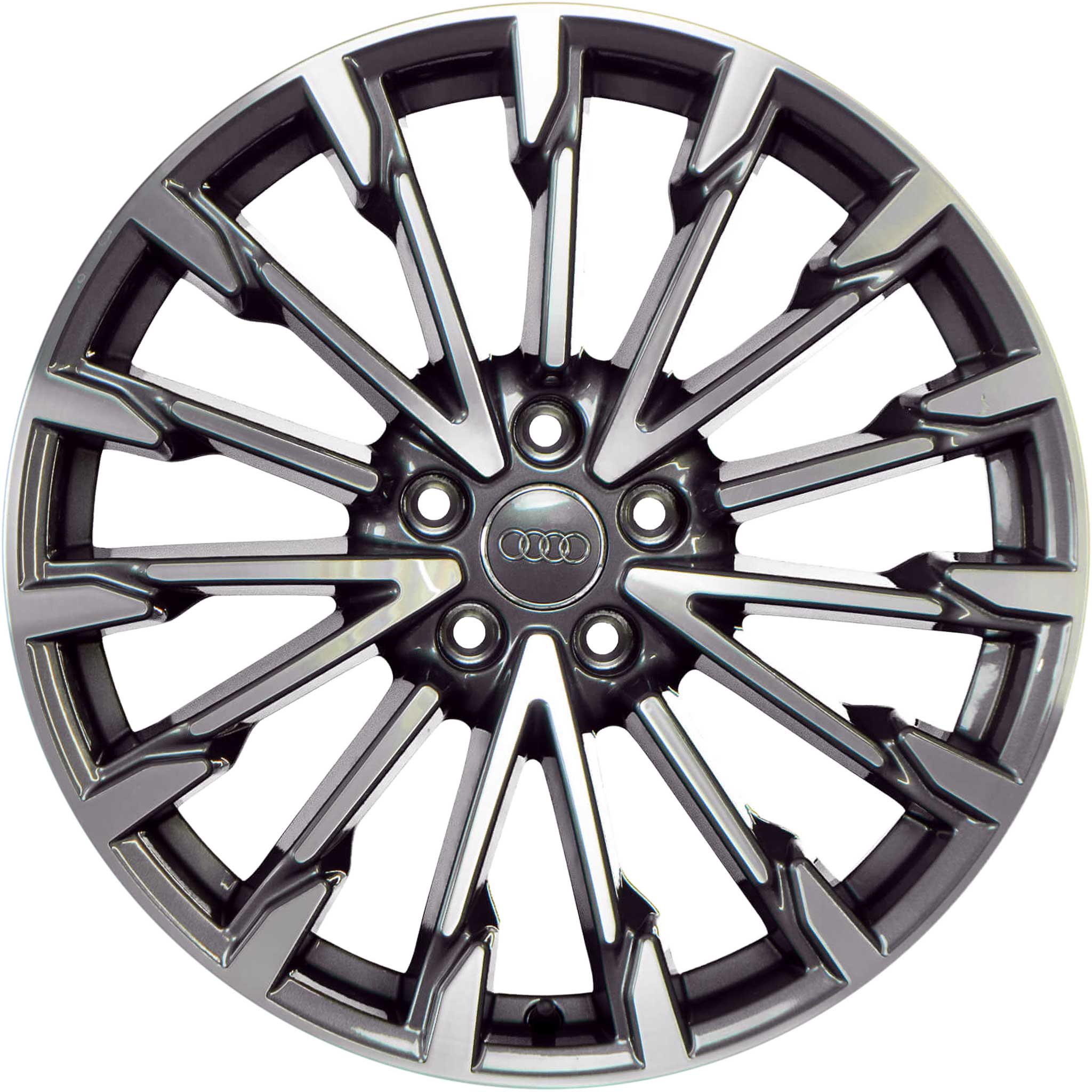 Audi 15 Spoke [A4 8W] Graphite Grey with Diamond Cut Alloy Wheel Product Image #1