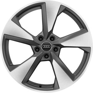 19" Audi 5 Arm Pylon [A4 8W] Titanium Grey with Diamond Cut alloy wheel