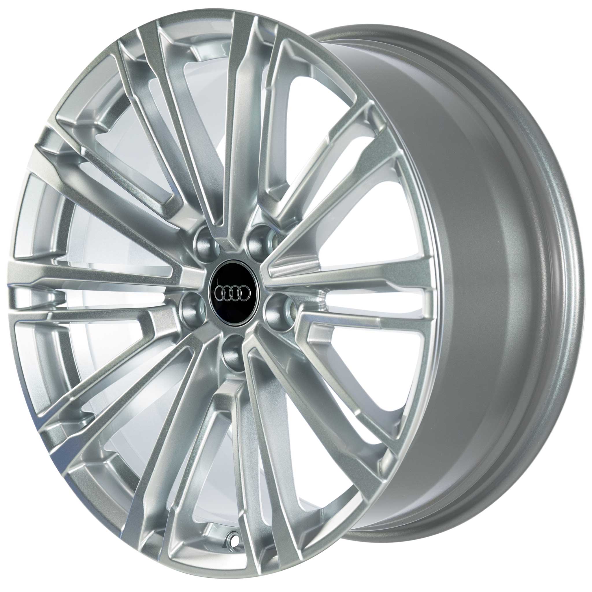 Audi 10 V Spoke [A4 8W] Galvano Silver Alloy Wheel Product Image #2