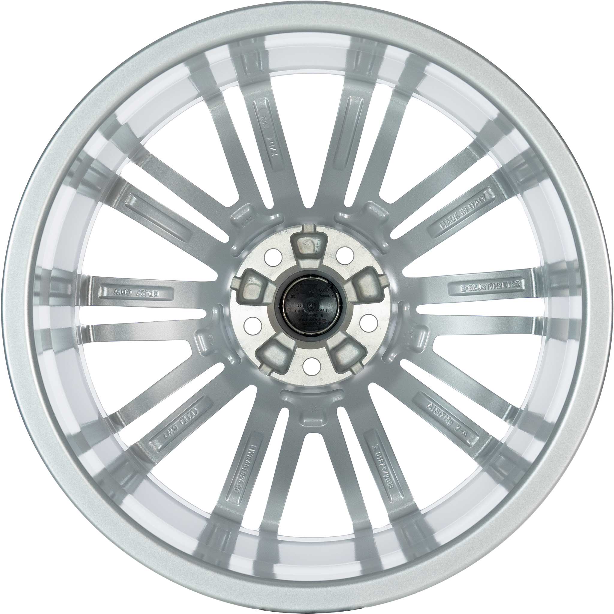 Audi 10 V Spoke [A4 8W] Galvano Silver Alloy Wheel Product Image #3