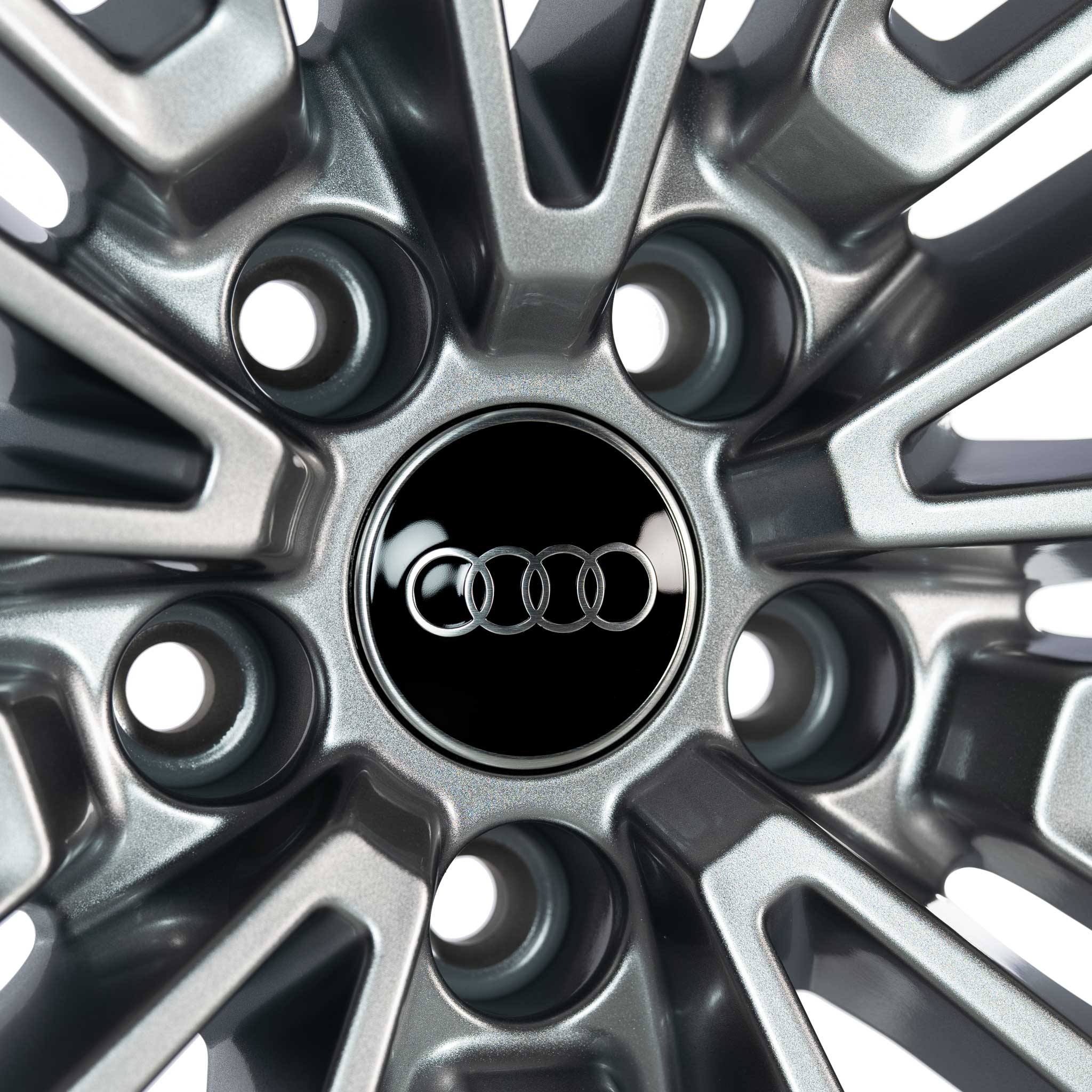 Audi 10 V Spoke [A4 8W] Galvano Silver Alloy Wheel Product Image #4