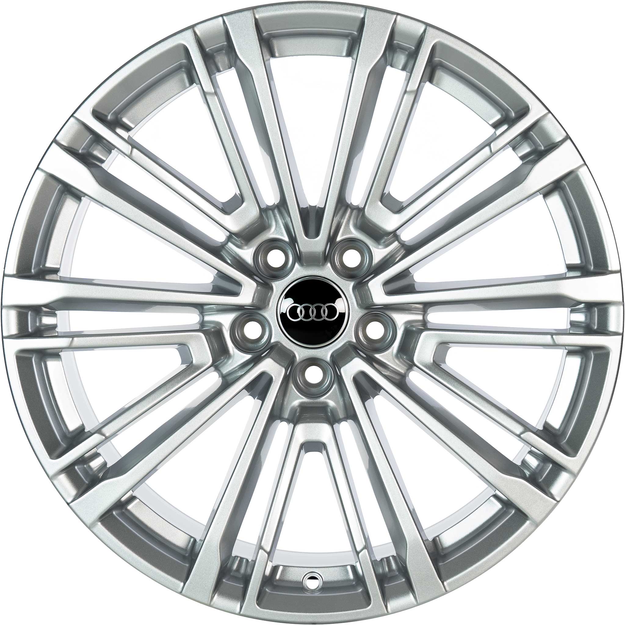 Audi 10 V Spoke [A4 8W] Galvano Silver Alloy Wheel Product Image #1