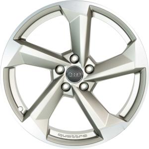 19" Audi Quattro Rotor Spoke [A4 8W] Platinum with Diamond Cut alloy wheel