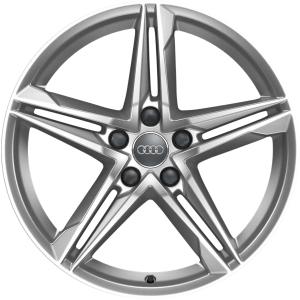 18" Audi 5 Twin Spoke Star [A4 8W] Galvano Silver alloy wheel