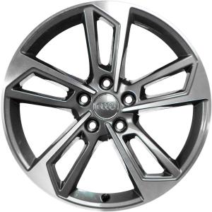 Audi Trapezoid Spoke [A4 8W] Graphite Grey with Diamond Cut Alloy Wheel for Audi A4 & S4 B9 (8W) - Sizes 18in