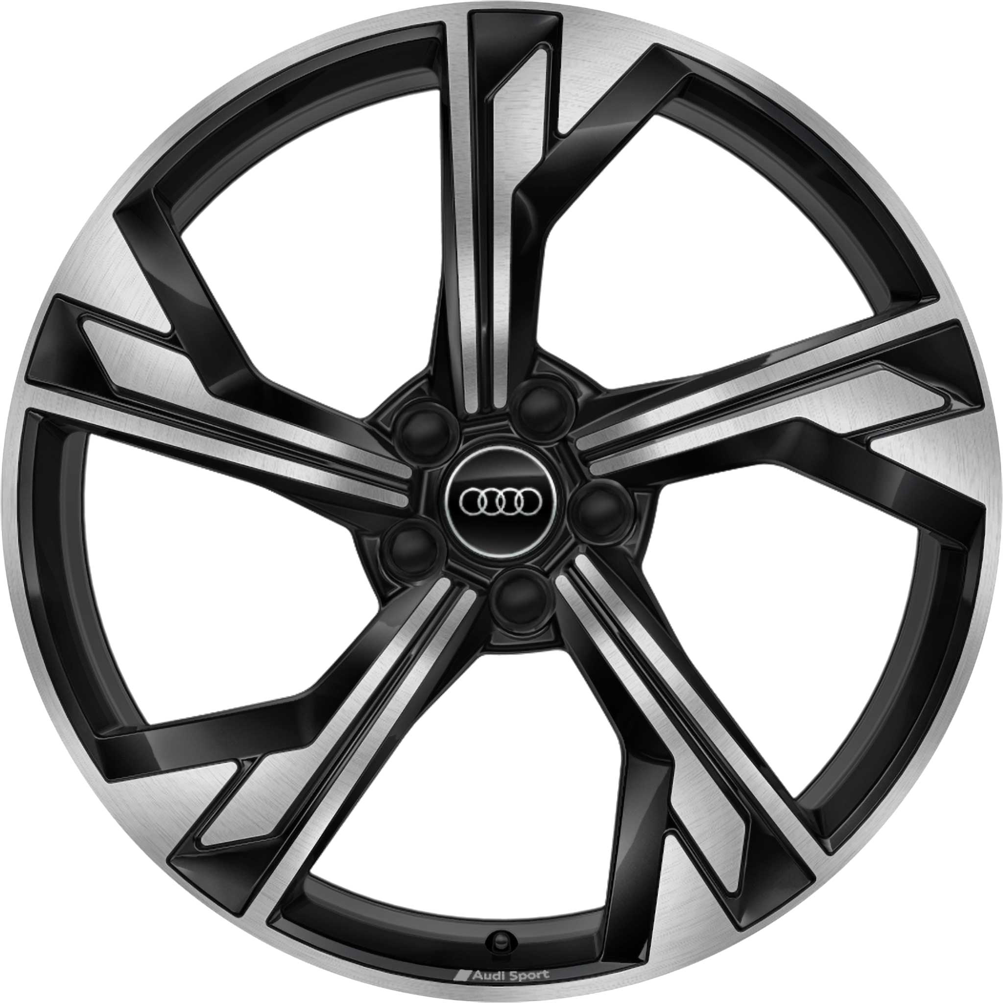 Audi Sport 5 Arm Flag [A4 8W] Anthracite Black with Diamond Cut Alloy Wheel Product Image #1