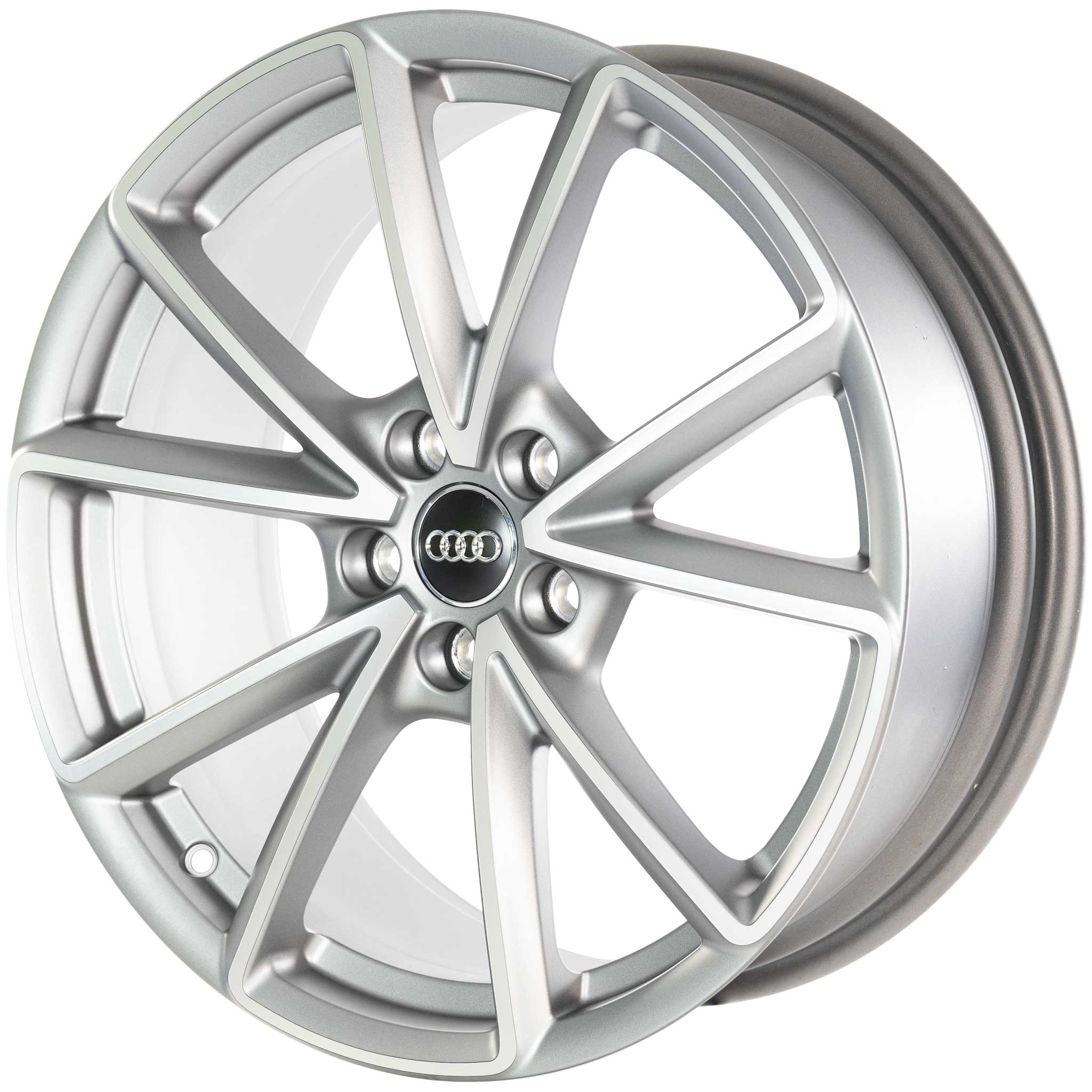 Audi 5 V Spoke [A4 8W] Titanium Grey with Diamond Cut Alloy Wheel Product Image #2