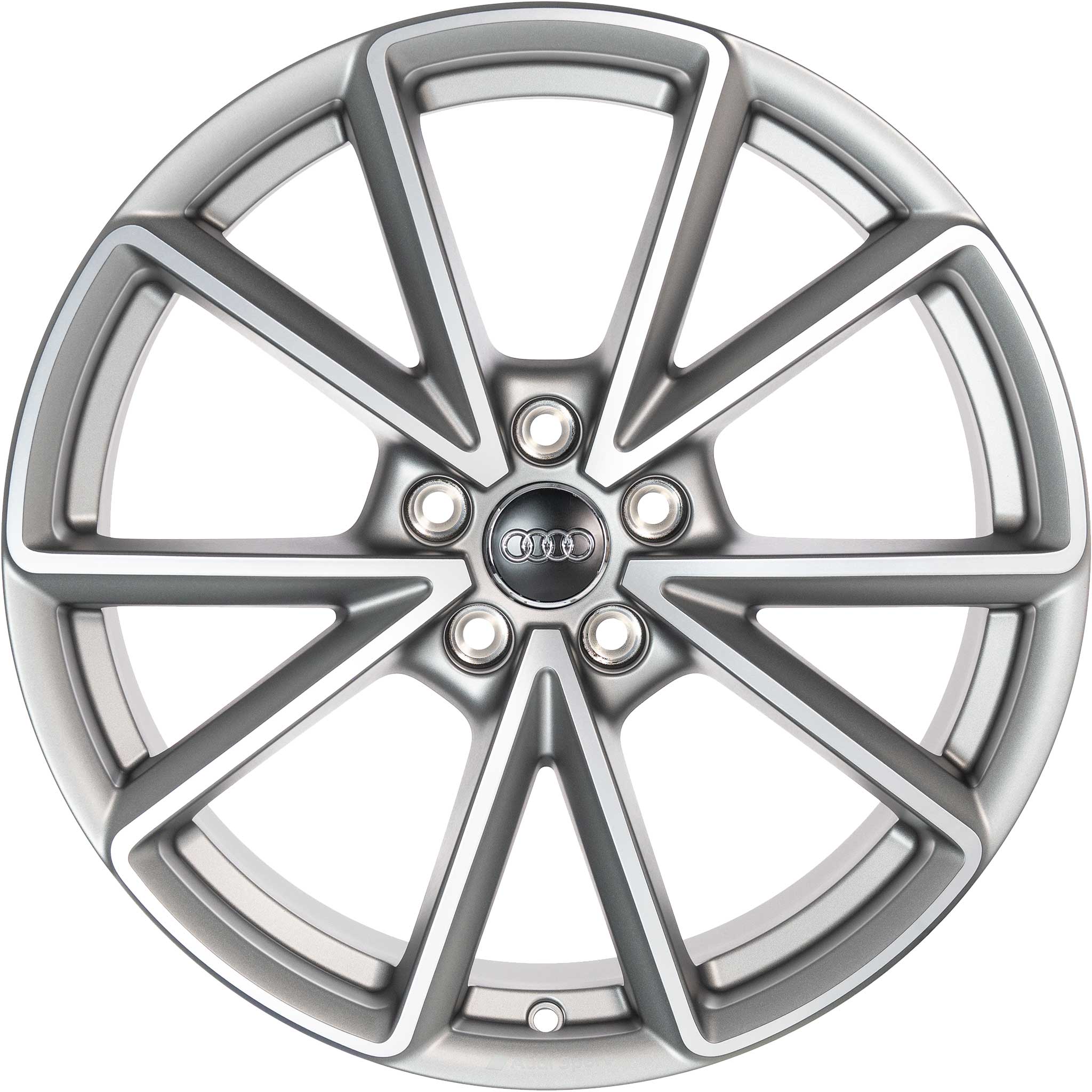 Audi 5 V Spoke [A4 8W] Titanium Grey with Diamond Cut Alloy Wheel Product Image #1