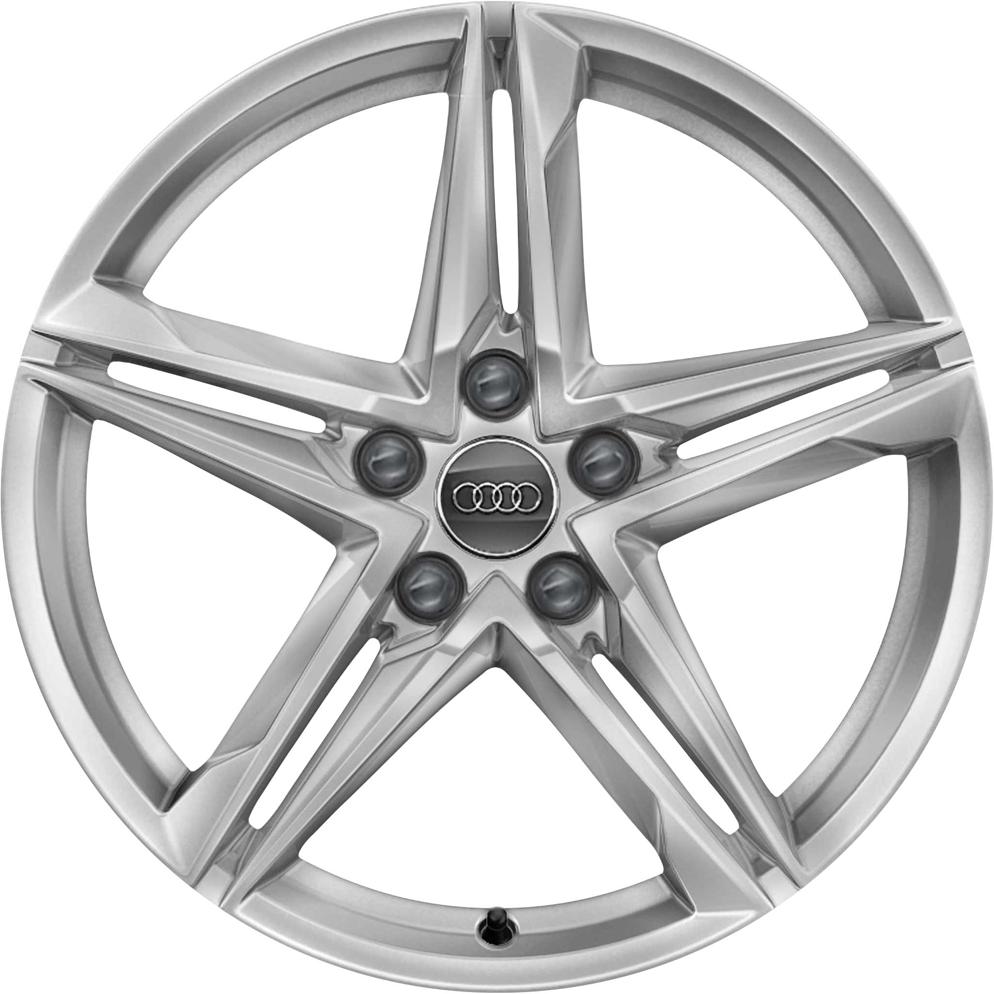 Audi 5 Double Spoke [A4 8W] Galvano Silver Alloy Wheel Product Image #1
