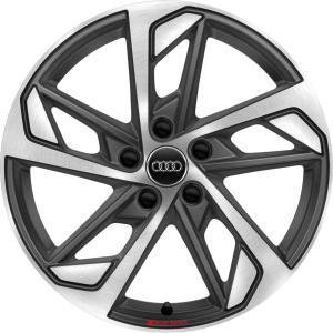 18" Audi Sport 5 Double [A4 8W] Titanium Grey with Diamond Cut alloy wheel