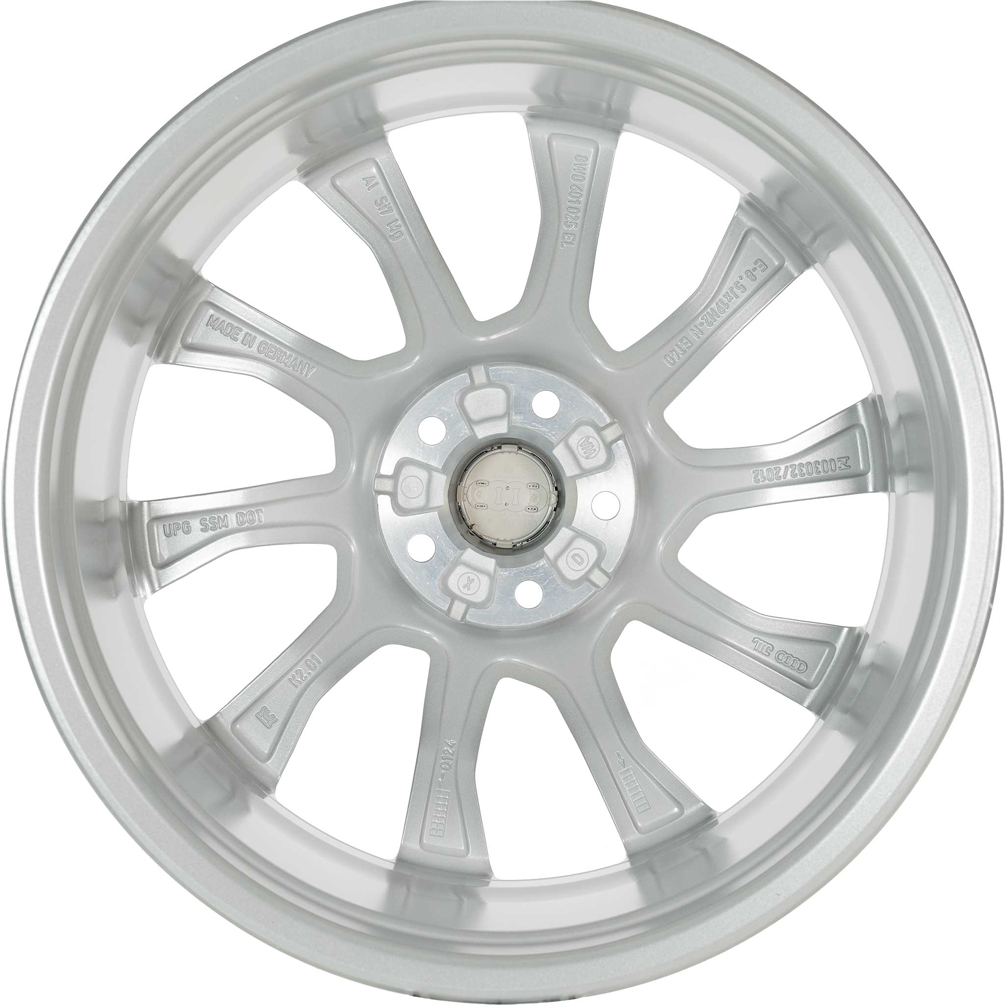 Audi Sport 10 Spoke Turbine [A4 8W] Dark Galvanic Silver with Diamond Cut Alloy Wheel Product Image #3